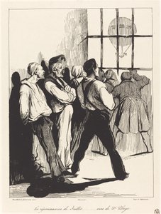 Lipcowe obchody... widoki z Ste. Pelagie autorstwa Honoré Daumier