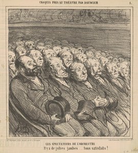 Widzowie orkiestry autorstwa Honoré Daumier