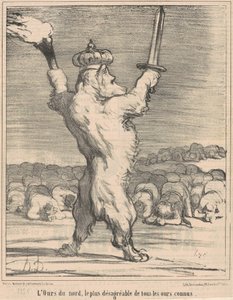 Niedźwiedź północny, najbardziej paskudny ze wszystkich znanych niedźwiedzi autorstwa Honoré Daumier