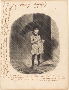 Żona powiedziała do mnie: poczekaj na mnie pięć minut... autorstwa Honoré Daumier