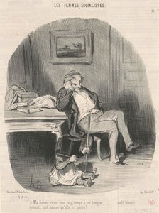 Moja żona długo zostaje na tym bankiecie... autorstwa Honoré Daumier