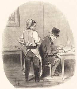 Ale zapewniam pana, że ​​to... cielęcina!... autorstwa Honoré Daumier