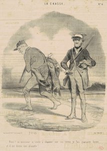 Dziękuję! Ten pan zaprasza mnie na polowanie... autorstwa Honoré Daumier