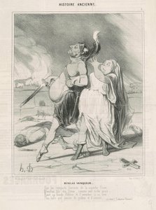 Zwycięski Menelaos autorstwa Honoré Daumier