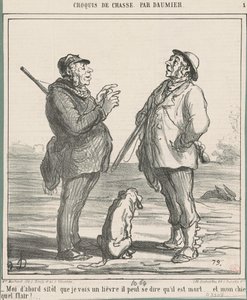 Ja pierwszy jak tylko zobaczę zająca... autorstwa Honoré Daumier