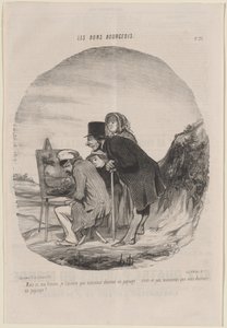 Gentleman rysuje krajobraz autorstwa Honoré Daumier