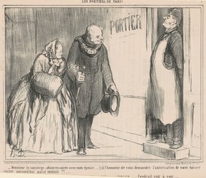 Pan konsjerż idzie wieczorem autorstwa Honoré Daumier