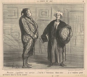 Mossieu, odchodzę z twojej służby... autorstwa Honoré Daumier