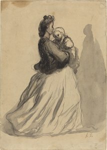 Matka i dziecko autorstwa Honoré Daumier