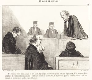 Pan prawnik oddał pełną sprawiedliwość... autorstwa Honoré Daumier