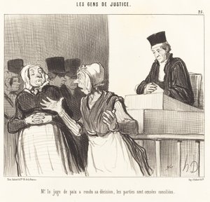 Pan Justice of the Peace wydał swoją decyzję... autorstwa Honoré Daumier