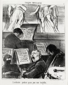 Szkice muzyczne: orkiestra grająca tragedię. Illustration d