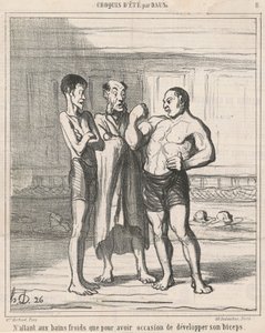 Tylko chodzenie na zimne kąpiele... autorstwa Honoré Daumier