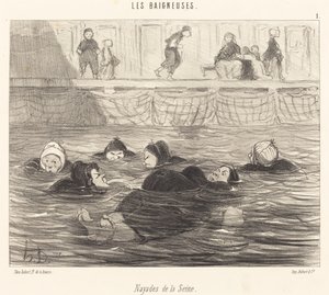 Nayades de la Seine (Nimfy Morskie Sekwany) autorstwa Honoré Daumier