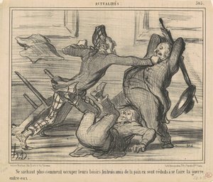Nie wiedząc już, jak wykorzystać swój wolny czas... autorstwa Honoré Daumier