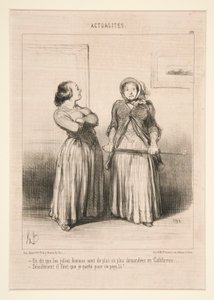 Mówi się, że w Kalifornii jest coraz więcej atrakcyjnych kobiet autorstwa Honoré Daumier