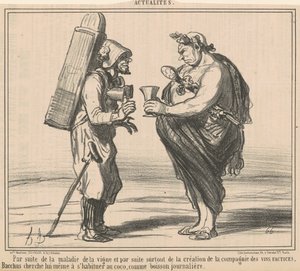 W wyniku choroby winorośli autorstwa Honoré Daumier