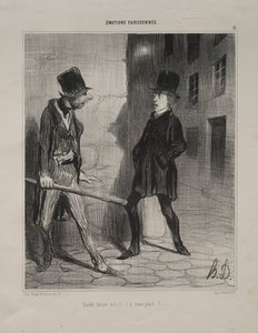 Paryskie Emocje, płyta 11: Która godzina Proszę, 24 listopada 1839. autorstwa Honoré Daumier