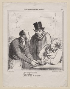 Szkice paryskie, płyta 16: Nic nie weźmiesz? autorstwa Honoré Daumier