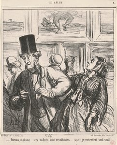 Porozmawiajmy, Madame... te nagości są odrażające... autorstwa Honoré Daumier
