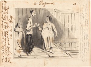 Słowo honoru pani Frenouillet... autorstwa Honoré Daumier