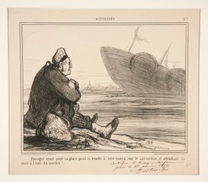 Płatny pasażer? jego miejsce, do którego należy się udać? Nowy Jork, na autorstwa Honoré Daumier