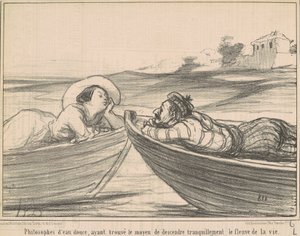 Filozofowie słodkowodni... autorstwa Honoré Daumier