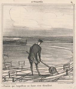 Dopóki Zwrotniczy niczego nie wykolei! autorstwa Honoré Daumier