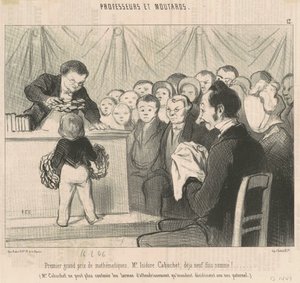 I nagroda główna w dziedzinie matematyki, M. Cabuchet autorstwa Honoré Daumier