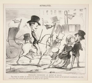 Kolejny Zakon Prefekta Policji. (Aby uniknąć wypadków) autorstwa Honoré Daumier