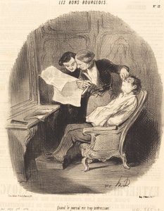 Kiedy gazeta jest zbyt interesująca autorstwa Honoré Daumier
