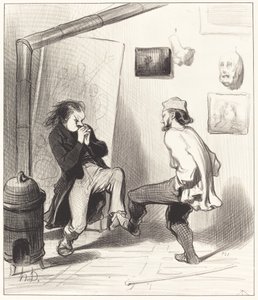 Kiedy spaliliśmy jego ostatnią sztalugę! autorstwa Honoré Daumier