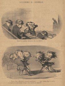 Kiedy nudny mówca jest na podium autorstwa Honoré Daumier