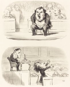 Kiedy nudny mówca zajmuje mównicę autorstwa Honoré Daumier