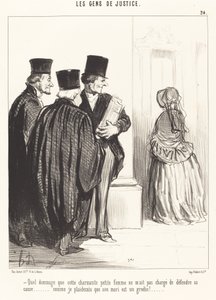 Jaka szkoda, że ​​ta urocza... kobieta... autorstwa Honoré Daumier