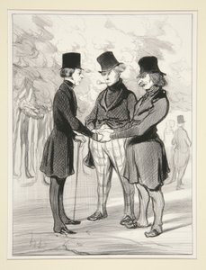 Co za szczęśliwe spotkanie autorstwa Honoré Daumier