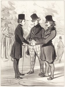 Co za szczęśliwe spotkanie!... To... autorstwa Honoré Daumier