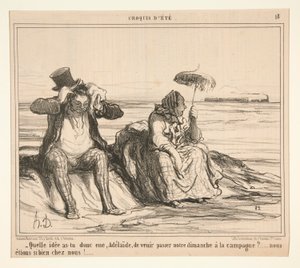 Jaki masz pomysł, Adelaide, żeby przyjść i przejść? autorstwa Honoré Daumier