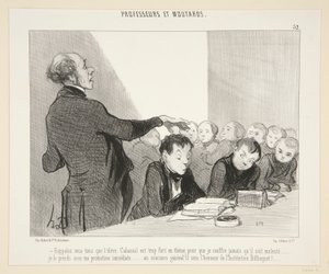 Zapamiętaj wszystko, co uczeń Cabussol.. - #32 Profesorów i Moutardów autorstwa Honoré Daumier