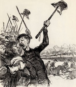 Ratapoil i jego laska: Niech żyje cesarz!, 1851. autorstwa Honoré Daumier