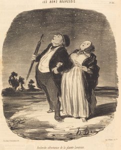 Nieudane poszukiwania planety Leverrier autorstwa Honoré Daumier