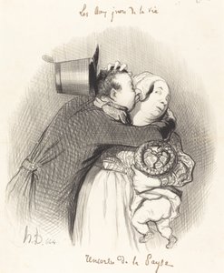 Spotkanie krajowe autorstwa Honoré Daumier