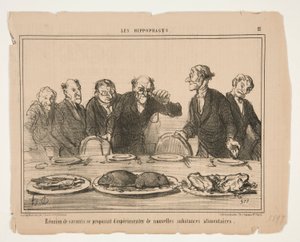 Spotkanie uczonych proponujących autorstwa Honoré Daumier