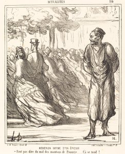 Intymne odbicie sklepikarza autorstwa Honoré Daumier
