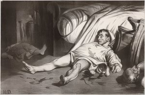 Rue Transnonain, 15 kwietnia 1834. 1834 autorstwa Honoré Daumier