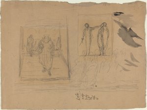 Scena w Pałacu Sprawiedliwości autorstwa Honoré Daumier