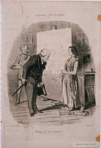 Sceny z Warsztatu – Pani, mam zaszczyt! autorstwa Honoré Daumier