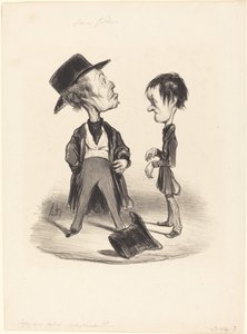 Więc bądź grzeczny... ja... autorstwa Honoré Daumier
