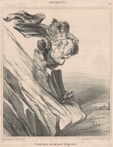 Stojąc na niebezpiecznym zboczu autorstwa Honoré Daumier