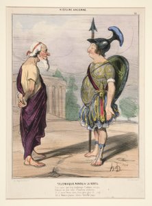 Telemach powrócił do cnoty. Jego serce, które zbyt długo zajmowała Eucharystia autorstwa Honoré Daumier